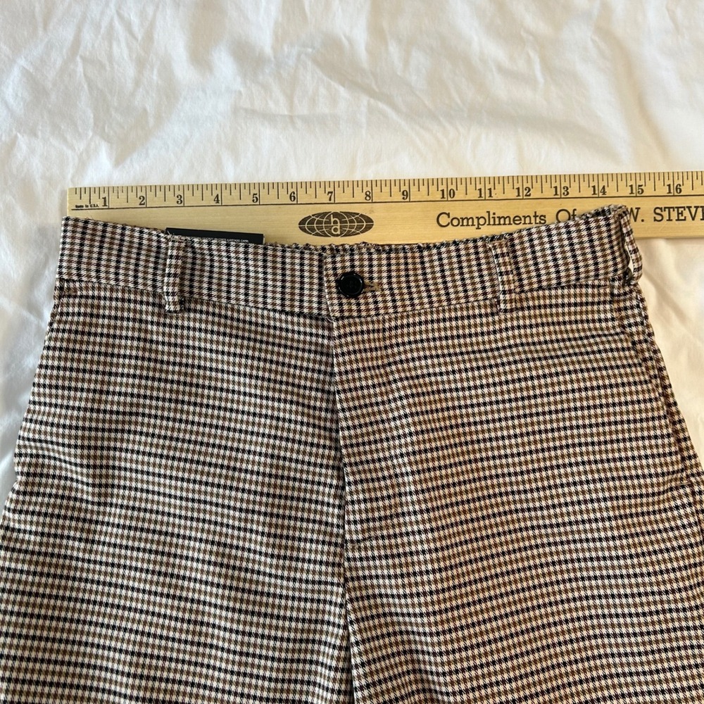 H M Slim Fit Houndstooth Print Elastic Waist Pants Women Size S - Picture 4 of 9